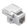 Модуль Keystone неэкранированный RJ11 (6p4c) 110/Krone тип 90° под инструмент белый Netko