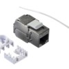 Модуль Keystone экранированный RJ45 cat.5e 180° 110/Krone тип без инструмента KE металлик Netko Expert CKC