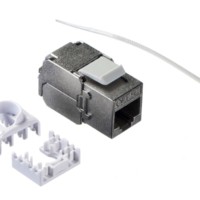 Модуль Keystone экранированный RJ45 cat.5e 180° 110/Krone тип без инструмента KE металлик Netko Expert CKC