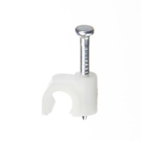 Скоба с гвоздем для крепления круглого кабеля 4 мм /100 шт./ Netko Optima