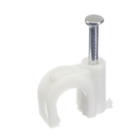 Скоба с гвоздем для крепления круглого кабеля 8 мм /100 шт./ Netko Optima