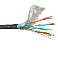Кабель F/UTP4  (FTP4) cat.5e 4 пары 24 AWG BC одножильный экранированный для наружных работ катушка 305м FLUKE TEST Netko Expert