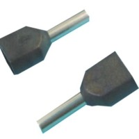 Штыревой втулочный кабельный наконечник TE 7510 (НШВИ F=10мм) 2х0,75мм2 изолированный серый 100шт Netko Optima