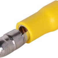 Разъем штекерный MPD 5,5-195 d=5,0мм 4-6мм2 изолированный желтый 100шт Netko Optima