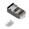 Коннектор RJ45 (8p8c) cat.6 экранированный со вставкой для одножильного и многожильного кабеля (нож с 3-мя зубцами) 100шт. Netko Expert CKC