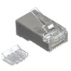 Коннектор RJ45 (8p8c) cat.6 экранированный со вставкой для одножильного и многожильного кабеля (нож с 3-мя зубцами) 100шт. Netko Expert CKC