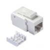 Модуль Keystone неэкранированный RJ45 cat.6А 90° 110 тип без инструмента KE белый Netko Expert CKC