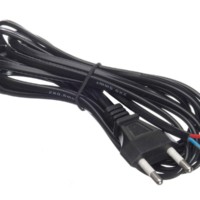 Кабель питания с вилкой (без разъема) 2*0,5мм2 220V/2,5A 3м черный Netko Optima