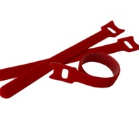 Стяжка-липучка многоразовая 150*12 /10 шт (красная) Netko Optima