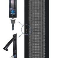 Дверь для шкафа серии Expert 47U Ширина 800 металлическая с перфорацией черный Netko