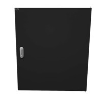 Дверь металлическая с ручкой для шкафа WMA DUO 6*15 Netko черная