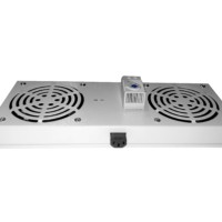 Блок вентиляторов 2 шт для серий Expert Optima глубиной 600/800/1000 с кабелем термостатом Netko серый