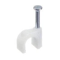 Скоба с гвоздем для крепления круглого кабеля 6 мм /100 шт./ Netko Optima