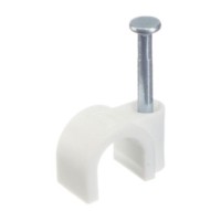 Скоба с гвоздем для крепления круглого кабеля 7 мм /100 шт./ Netko Optima