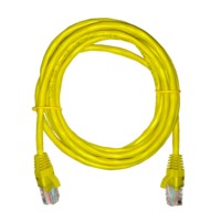 Патч-корд UTP4 cat 5e 2,0м ВС LSZH желтый литой коннектор Netko Optima