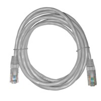 Патч-корд UTP4 cat.5е 2.0м CCA LSZH серый литой коннектор Netko Optima