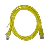 Патч-корд UTP4 cat 5e 1,5м ВС LSZH желтый литой коннектор Netko Optima