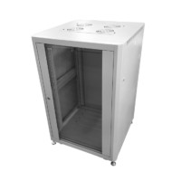 Шкаф напольный 19″ Netko 32U серия Optima (600х800х1577) передняя дверь стекло серый разобранный (упакован в 3 коробки)