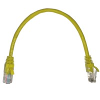 Патч-корд UTP4 cat 5e 0,25м ВС LSZH желтый литой коннектор Netko Optima