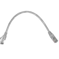Патч-корд UTP4 cat 5e 0,25м ВС LSZH серый литой коннектор Netko Optima