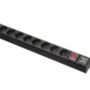 Блок розеток 19" 16А 8 розеток без шнура черный Netko "S"