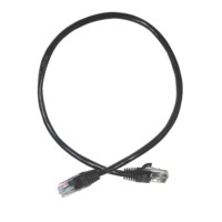 Патч-корд UTP4 cat 5e 0,5м ВС LSZH черный литой коннектор Netko Optima