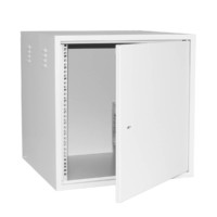 Антивандальный Шкаф 12U распашного типа (Ш*Г*В 600*600*600мм)  19″ направляющие передняя дверь металл замок серый Netko “M”