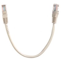 Патч-корд UTP4 cat 5e 0,25м ВС LSZH серый литой коннектор Technolink