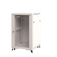 Шкаф напольный 19″ Netko 18U серия Optima (600х600х957) передняя дверь стекло серый разобранный (упакован в 2 коробки)