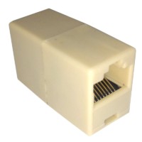 Соединительный модуль RJ45(8p8c) на RJ45(8p8c) прямой контакт бежевый Netko Optima Bronze