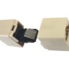 Соединительный модуль RJ45(8p8c) на RJ45(8p8c) прямой контакт бежевый Netko Optima Bronze