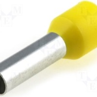Штыревой втулочный кабельный наконечник E 6010 (НШВИ F=10мм) 6мм2 изолированный желтый 100шт Netko Optima