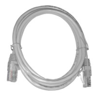 Патч-корд UTP4 cat.5е 1.5м CCA LSZH серый литой коннектор Netko Optima