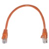 Патч-корд UTP4 cat 5e 0,25м ВС LSZH оранжевый литой коннектор Netko Optima