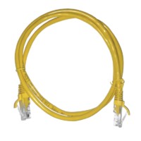 Патч-корд UTP4 cat 5e 1,0м ВС LSZH желтый литой коннектор Netko Optima
