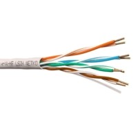 Кабель U/UTP4 cat.5e 4 пары 24 AWG BC 305м нг(А)-HF LSZH – малодымный не содержащий галогенов; белый; одножильный FLUKE TEST Netko Expert СКС