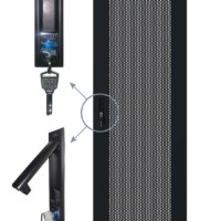 Дверь для шкафа серии Expert 37U Ширина 800 металлическая с перфорацией черная Netko