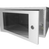 Шкаф настенный 19" 5U серия COMPACT (530х450х279) передняя дверь стекло серый Netko