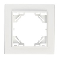 Рамка 1-постовая пластик IP20 цвет белый Netko Optima Electric