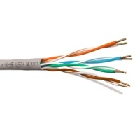 Кабель U/UTP4 cat.5e 4 пары 24 AWG BC 305м нг(А)-HF LSZH – малодымный не содержащий галогенов; серый; одножильный FLUKE TEST Netko Expert СКС
