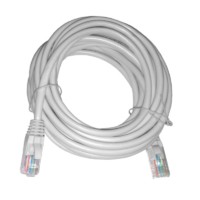 Патч-корд UTP4 cat.5е 5.0м CCA LSZH серый литой коннектор Netko Optima