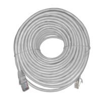 Патч-корд UTP4 cat 5e 20,0м ВС LSZH серый литой коннектор Netko Optima