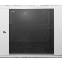 Шкаф настенный 12U серия SOLO (540х600х625) передняя дверь стекло собранный серый  “A” Netko