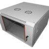 Шкаф настенный 9U серия WM (600х650х500) передняя дверь стекло разборный серый Netko