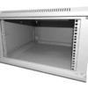 Шкаф настенный 9U серия WM (600х650х500) передняя дверь стекло разборный серый Netko