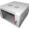 Шкаф настенный 12U серия WM (600х650х635) передняя дверь стекло разборный серый Netko