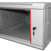 Шкаф настенный 12U серия WM (600х650х635) передняя дверь стекло разборный серый Netko