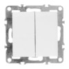 Выключатель двухклавишный встраиваемый в рамку 10A пластик IP20 цвет белый Netko Optima Electric