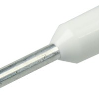 Штыревой втулочный кабельный наконечник E 0510 (НШВИ F=10мм) 0,5мм2 изолированный белый 100шт Netko Optima