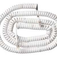 Шнур телефонный витой (4р4с) 7,5 метра / белый Netko Optima